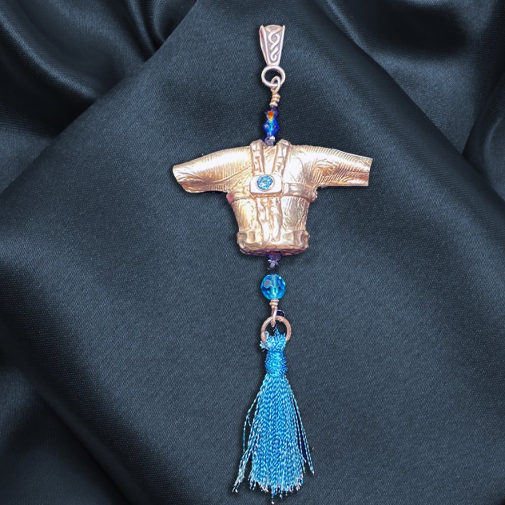 Kimono Handmade, Sterling Silver, Swarovski Crystal pendant